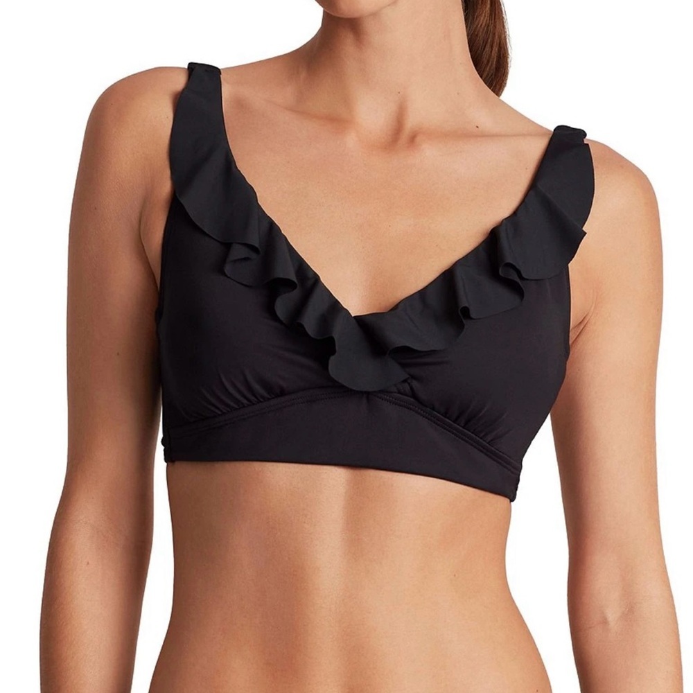 Lauren Ralph Lauren Ruffle Underwire Swim Top Sz10